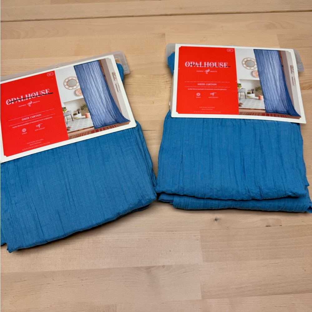 Opalhouse Blue Curtain Set